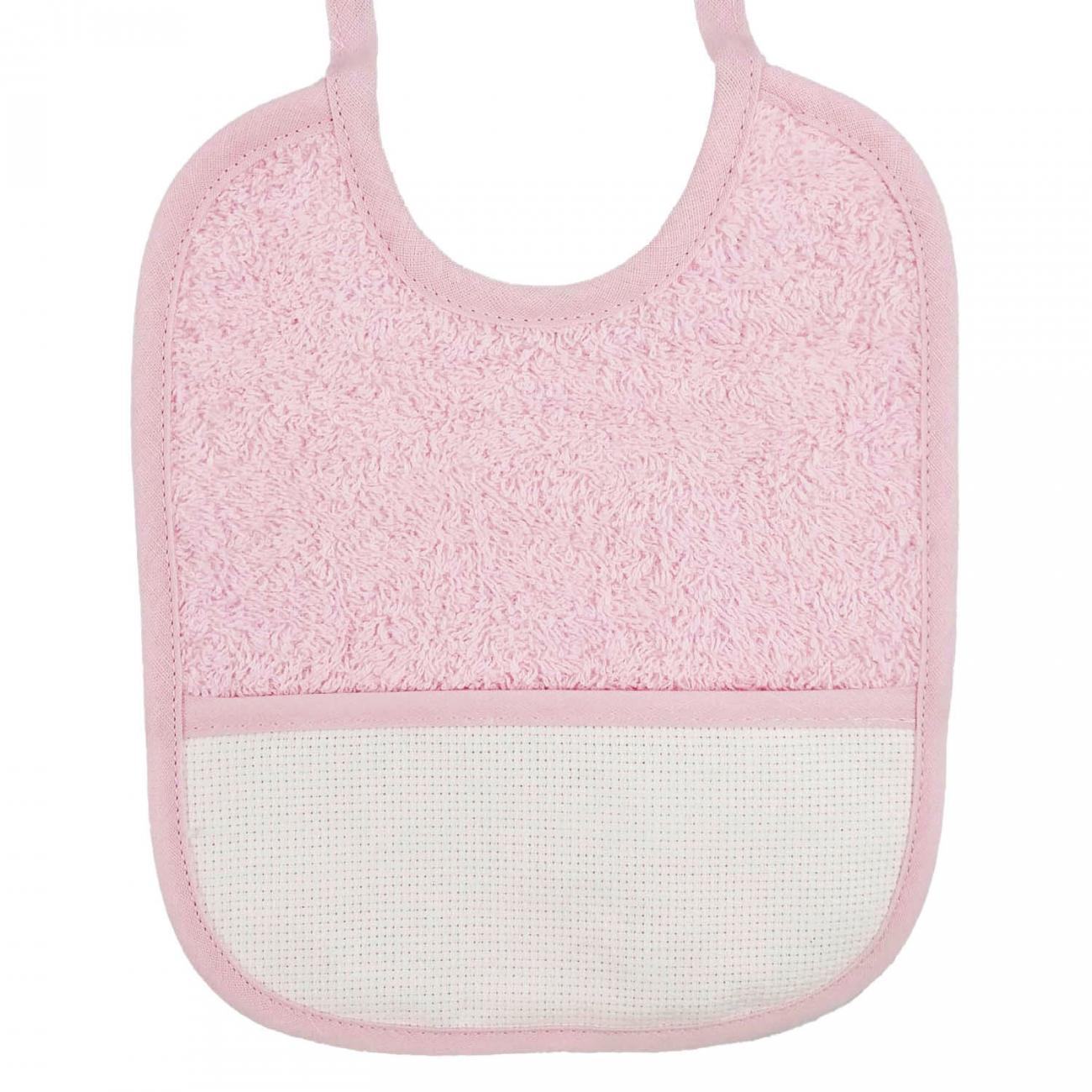 BAVAGLINO con ricamo in Spugna ROSA