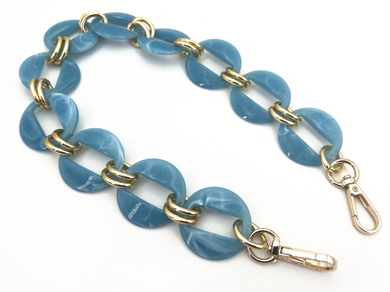 CATENA RESINA ROUND CON ANELLO + MOSCHETTONE 60 cm 1 pz