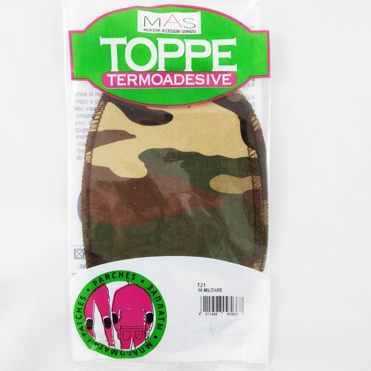 TOPPE TERMOADESIVE Militare mimetico