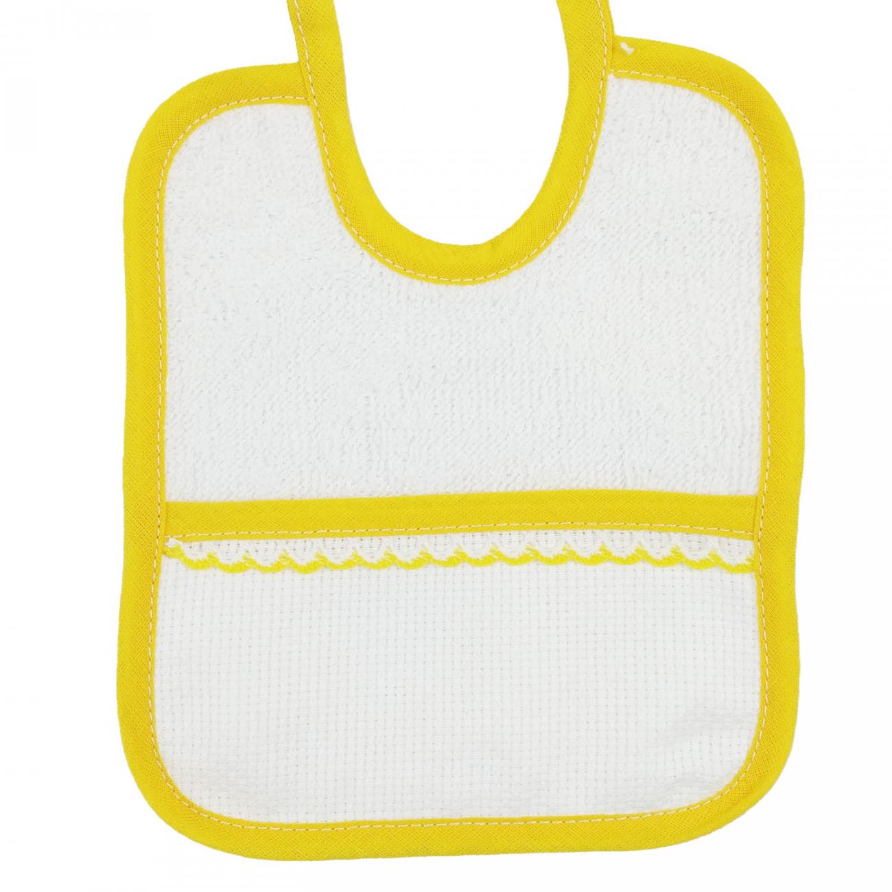 BAVAGLINO rettangolare con pizzetto - GIALLO -