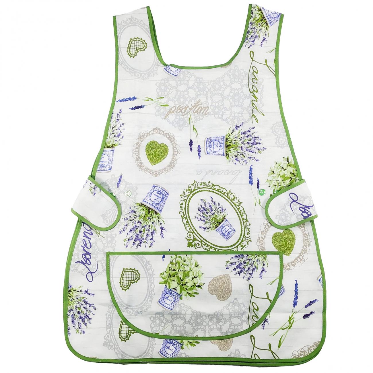 GREMBIULE CASACCA con disegni - vasetti fiori -